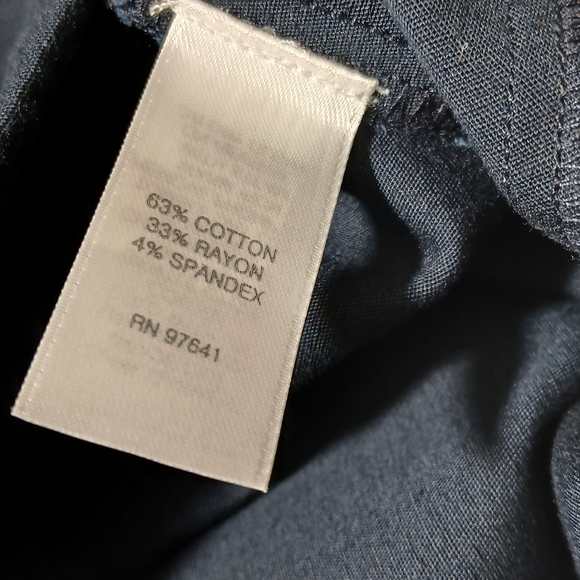 J JILL Pull On Pants Deep Blue Straight Elastic Waist 29" Inseam Work Casual - Picture 5 of 6